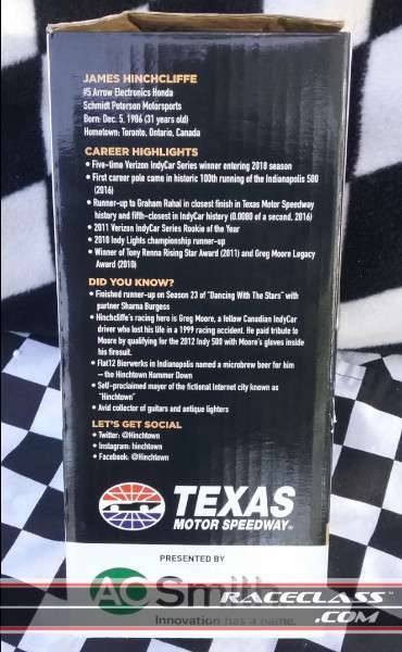 Full Size Image James Hinchcliffe IndyCar Bobblehead New For Sale - 14