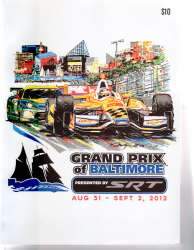 Grand Prix of Baltimore 2012 Racing Program For Sale