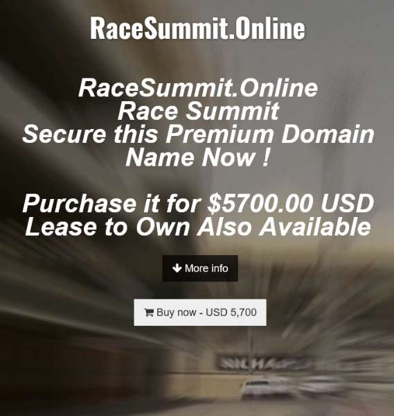 Full Size Image RaceSummit.Online Internet Domain Name For Sale